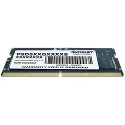 Patriot DDR5 8GB SIGNATURE 5600MHz SO-DIMM 1Rx4 - 8 GB (1 x 8GB, 5600 MHz, DDR5-RAM, SO-DIMM), RAM, Schwarz