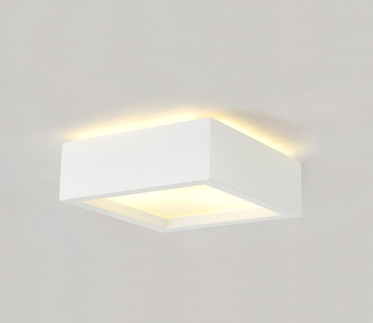 Slv Deckenleuchte, Gl 104 E27, Eckig, Weisser Gips, Max. 15w - Wand- Und Deckenleuchten