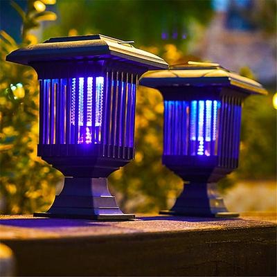 2 stücke solar moskito lampe outdoor elektrische moskito lampe garten garten moskito lampe regendicht lichtsteuerung stromschlag moskito und fliegenfänger