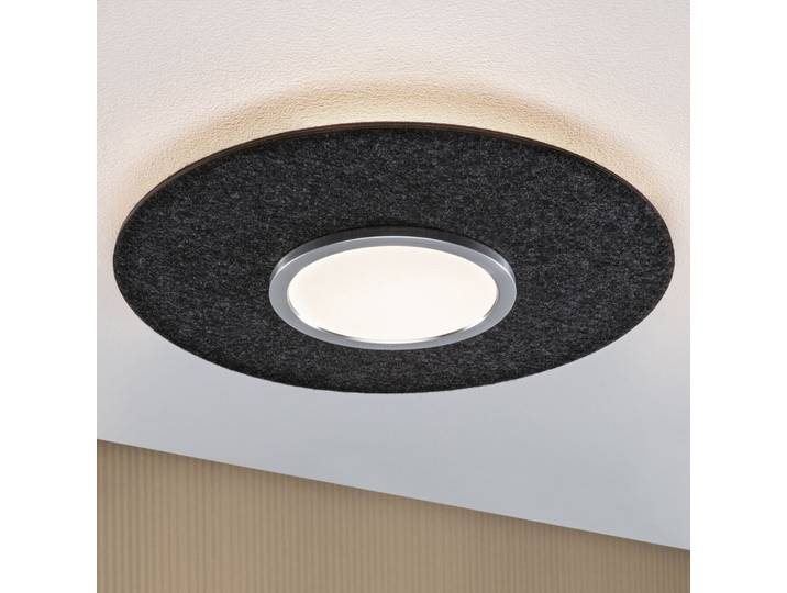 Tulga LED Deckenleuchte 3-Step-Dim Anthrazit - Paulmann - Wohnzimmer - Modern - Stoff / Textil - Einflammig