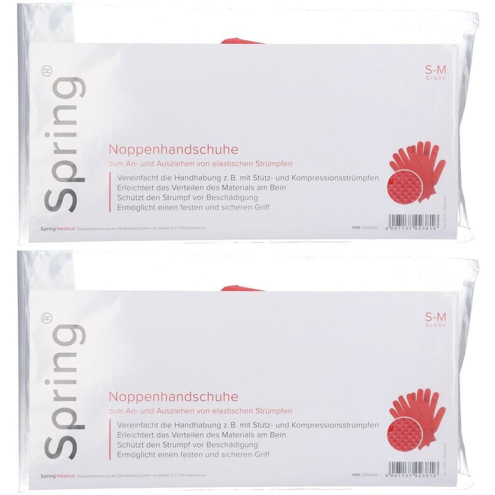 Noppen Handschuhe für Kompressionsstrümpfe Damen 2x 2x2 St