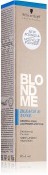 Schwarzkopf Professional Blondme Bleach & Tone aditivo iluminador e colorante tom Ash Additive 60 ml. Blondme Bleach & Tone