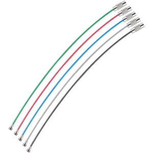 Böttcher-AG Schlüsselring Drahtseil, Ø 45mm, mit Schraubverschluss, Edelstahl, bunt, 5 Stück