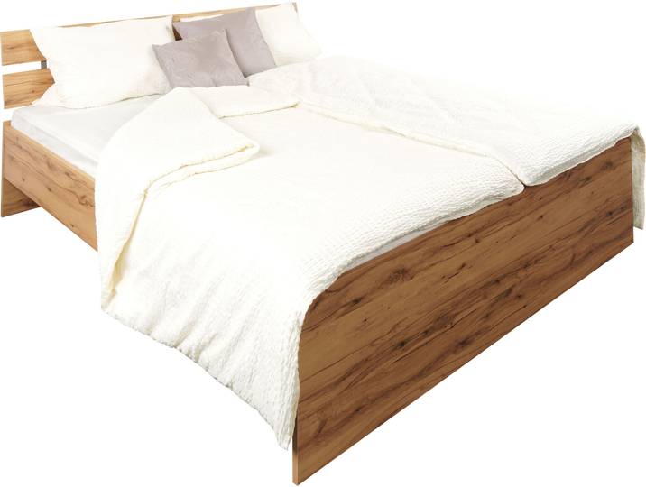 Bettgestell PRIESS Lindau , beige (astkernbuchefarben), B:186cm H:85cm L:213cm, Betten, Bettgestell, auch für Motorrahmen