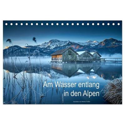 Am Wasser entlang in den Alpen (Tischkalender 2027 DIN A5 quer), CALVENDO Monatskalender
