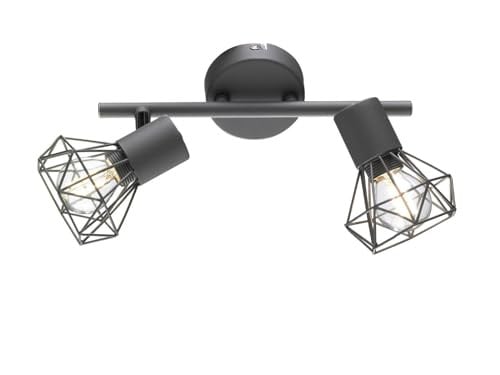 Fischer & Honsel Spotrail Ran plafondspot Grijs mat L: 25 cm, B: 8 cm, H: 18 cm, 2x E14 max. 40 Watt
