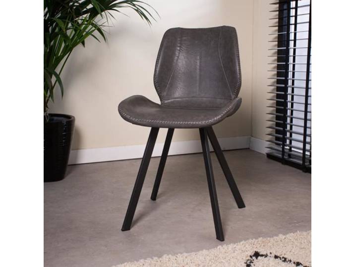 Barry Chaise Salle A Manger Industrielle Gris