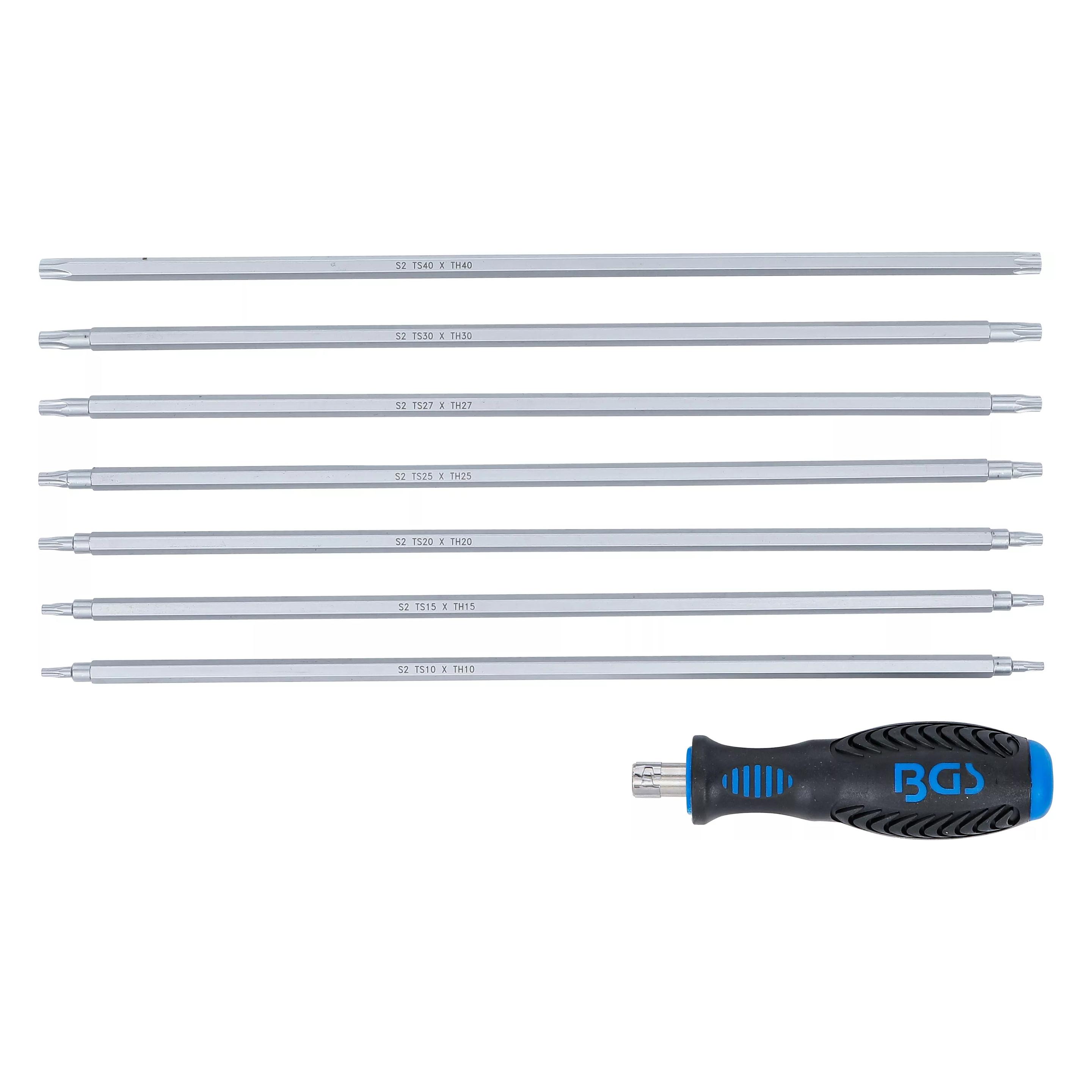 BGS Schraubendreher-Satz mit Wechselklingen T-Profil (für Torx) / TS-Profil (für Torx Plus) 8-tlg. (2325)