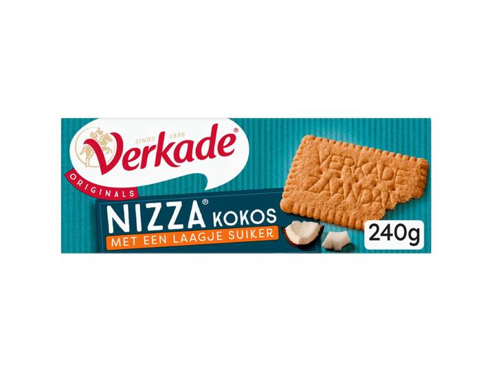 Verkade Nizza kokos met suikerlaag - 240 g