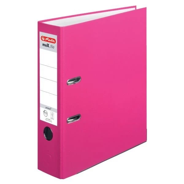 herlitz Ordner maX.file protect, Rückenbreite: 80 mm, pink