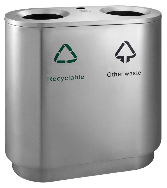 Recycling Abfalleimer für den Innenbereich 2x41 Liter