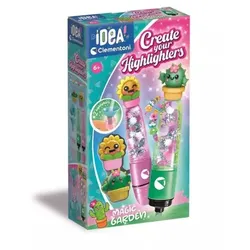 Clementoni Idea!: Textmarker-Bastelset – 2-teilig, mit Blumenmuster