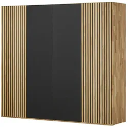 Woodford Drehtürenschrank  Manhattan , grau , Maße (cm): B: 240 H: 216 T: 60.0