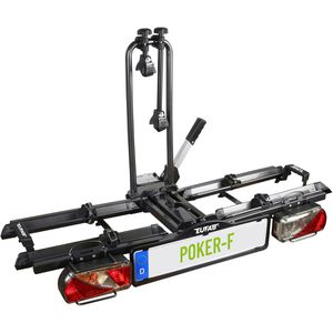EUFAB Fahrradträger Poker-F, für Anhängerkupplung, 2 Fahrräder / 2 E-Bikes, abklappbar, abschließbar