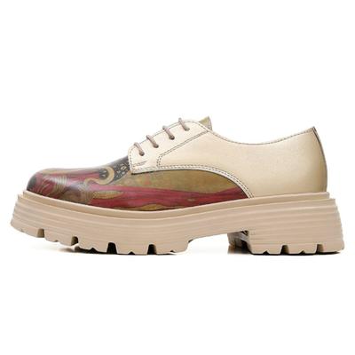 Ballerina DOGO "Brooklyn Shine Damen Halbschuhe", Damen, Gr. 40, Normalschaft, beige, Lederimitat, Schuhe Ballerina, Handgefertigt