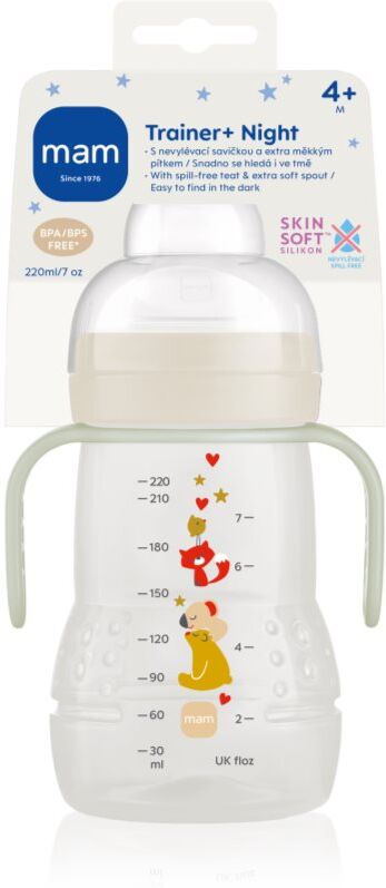 MAM Trainer Night bouteille White 4m+ 220 ml
