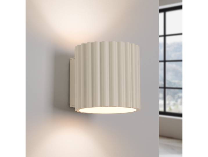 Applique murale RIBLA, beige, Ø 10 cm, métal, G9 - SOLLUX SOLLUX LIGHTING - Salon / séjour - Aluminium - À ampoule unique