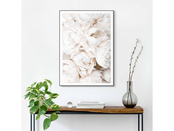 Bild mit Rahmen REINDERS White Roses , weiss (farbe bild(er): weiß), B:50cm H:70cm T:1,6cm, Holzwerkstoff, Bilder, Bild mit Rahmen