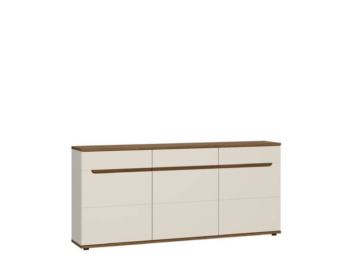 Sideboard CLARA 180 x 45 x 87 cm Nussbaum Nachbildung/Cashmere