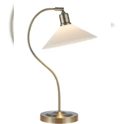 MARKSLÖJD Vela Tischlampe 1L Antik / Weiß