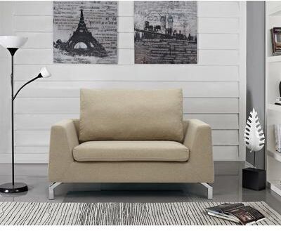 US Pride Furniture Modern Rainbeau Removable Reversible Seat Cushions and Back Pillow Loveseat