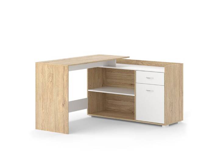 Bureau d'angle Noira 135x77cm avec tiroir Sonoma Vicco 50117