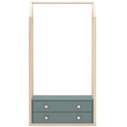 KLEIDERSCHRANK mit 2 Schubladen L80 cm - Esteban