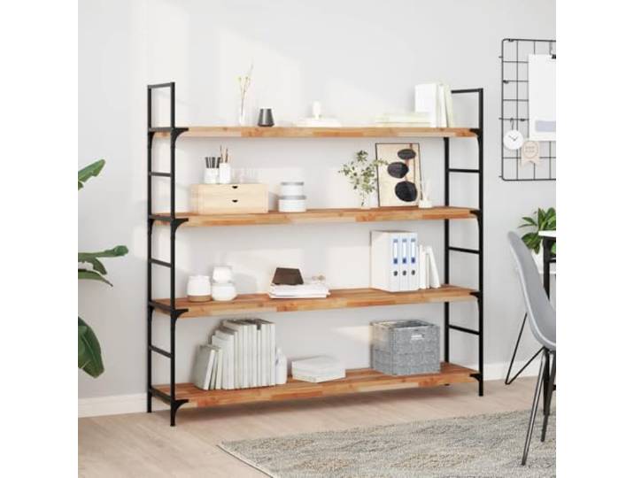 YUTAASU Schweberegale 4 STK. 140x30x4 cm Massivholz Akazie Geölt, Feuchtigkeitsresistent, Platzsparend, Vielseitig für Küche, Bad, Wohnzimmer