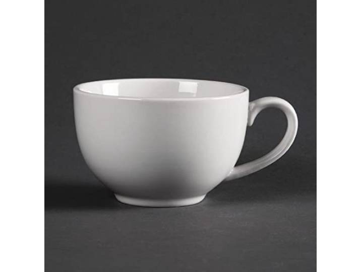 12X Olympia Whiteware Elegante Koppen 230ml 8oz Koffie Espresso Melkkannen