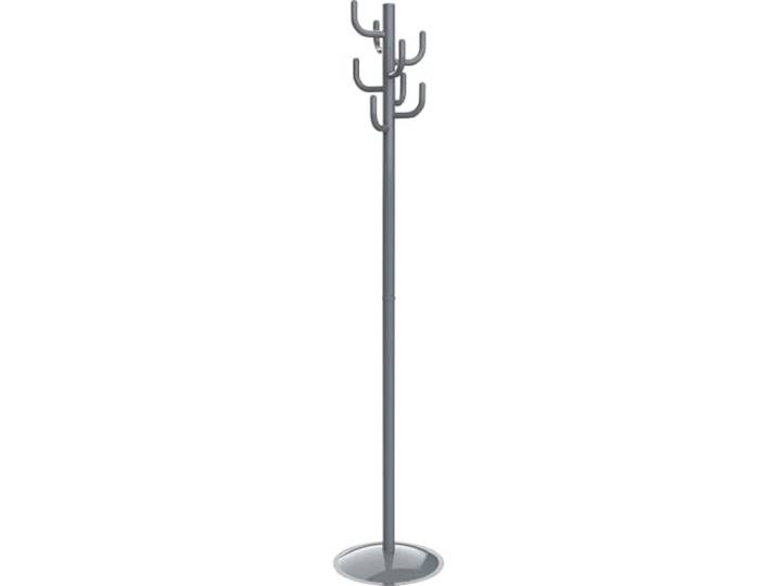 MAUL Porte-manteau gris MAULpolaris Lite 8 crochets robuste bureau base acier stable\, 8 patères décalées\, accueil soigné au bureau\, pour vêtements humides ou secs\, montage facilité