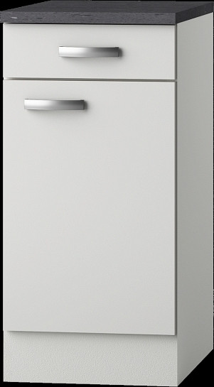 Keukenonderkast met werkblad Lagos U406-9 in wit, 40 cm breed