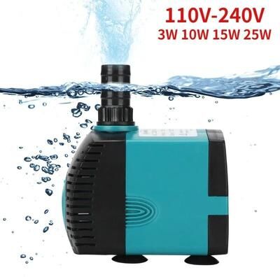 Inspired Living Ultra Quiet Submersible Aquarium Water Pump With Filter (3W25W) 25w eu Plug 220v 50hz