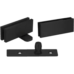 Griffwerk Pivot Glas SET- schwarz matt Glastürschließer -PT20Plus- PT24- einstellbar - 100Kg- 8 -12mm