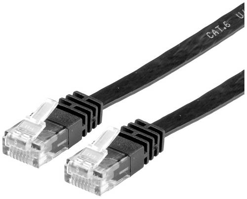 Value 21.99.0960 RJ45 Patchkabel CAT 6 U/UTP 0.50m Schwarz