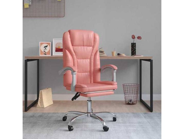 Fauteuil inclinable de bureau Chaise de Bureau VIDAXL Desgin Ergonomique Rose Similicuir_8870