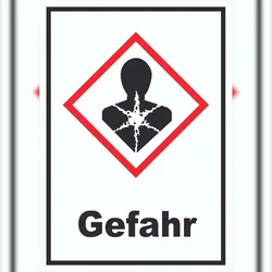 HB-Druck Schild Gesundheitsgefahr Gefahr Sensibilisierung der Atemwege hochkant A1 (594x841mm)