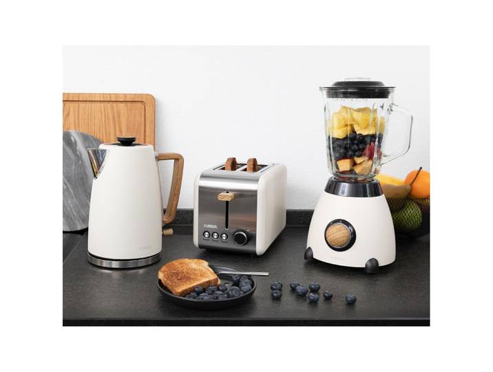 Küchengeräte-Set FURBER Wasserkocher Toaster Standmixer - Farbe: Beige - Standmixer