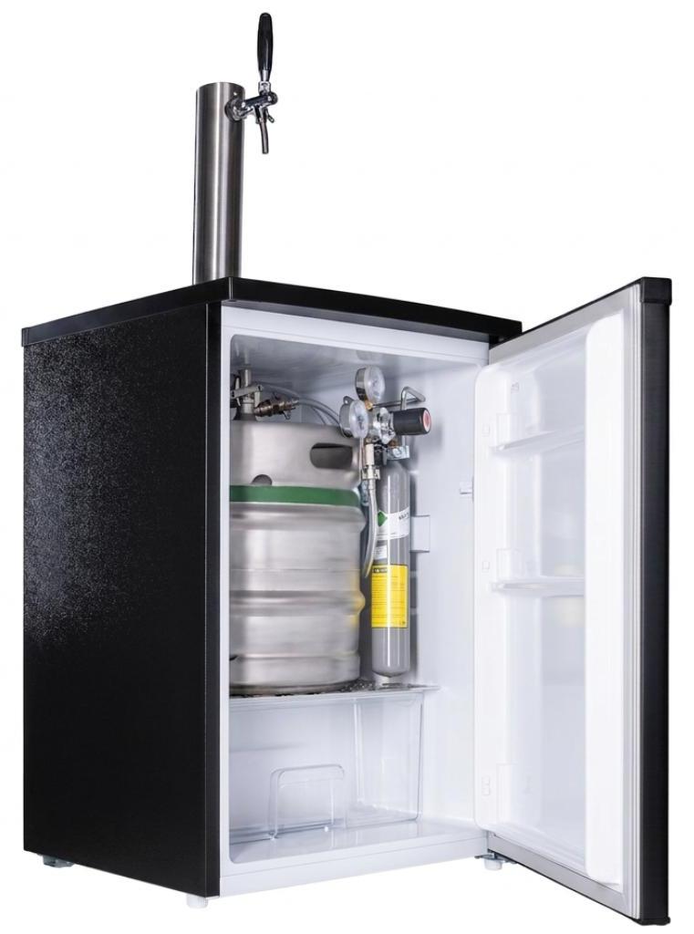 Komplette Bierbar / Zapfanlage für max. 30l Fass Schwarz Flachkeg(A) 500g Co²