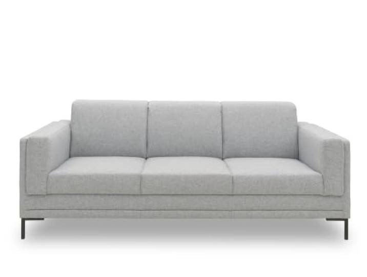 LOOKS by Wolfgang Joop Sofa LOOKS VII, 3 Sitzer Designer, silber 3 Sitzer Designer-Sofa mit schwarzem Metallfuß, 210 x 90 x 82 cm (BxTxH), stilvoll und bequem