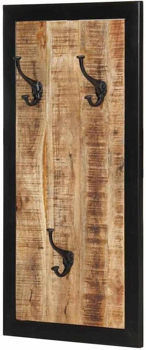 Wandkapstok Orde Scheppen van massief mangohout in bruin, 40 x 80 cm