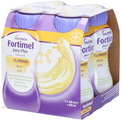 Fortimel Jucy Plus Birne Holunder 4x200 ml Flüssigkeit