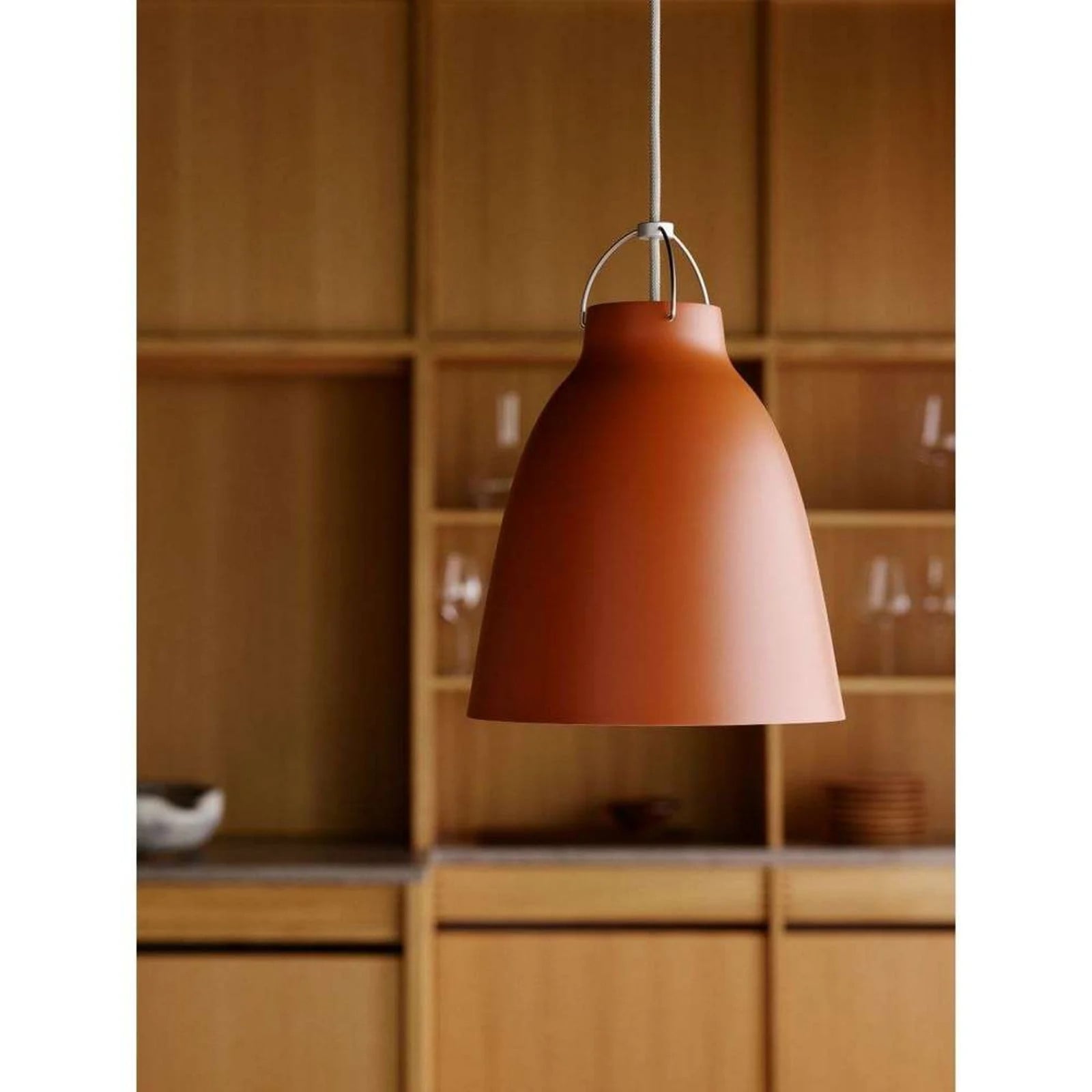 Fritz Hansen Caravaggio P2 Hanglamp Matt Rusty Rood