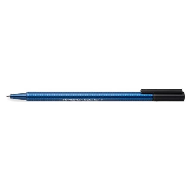 Staedtler triplus ball 437 Dreikantiger Kugelschreiber, Einzelprodukt, schwarz, Linienbreite F (1x) (437 F-9)