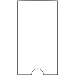 100 Rechtecktaschen, 55 x 102 mm, Schmalseite offen, 100 Stück, PP, transparent