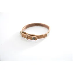 Martin Sellier Hundehalsband mit Steppnähten und Platte (Hund, Allgemein), Halsband + Leine