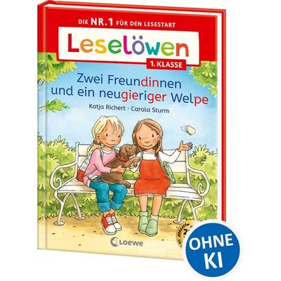Leselöwen 1. Klasse - Zwei Freundinnen und ein neugieriger Welpe, Gebundene Ausgabe von Katja Richert, Loewe, 978-3-7432-1631-0