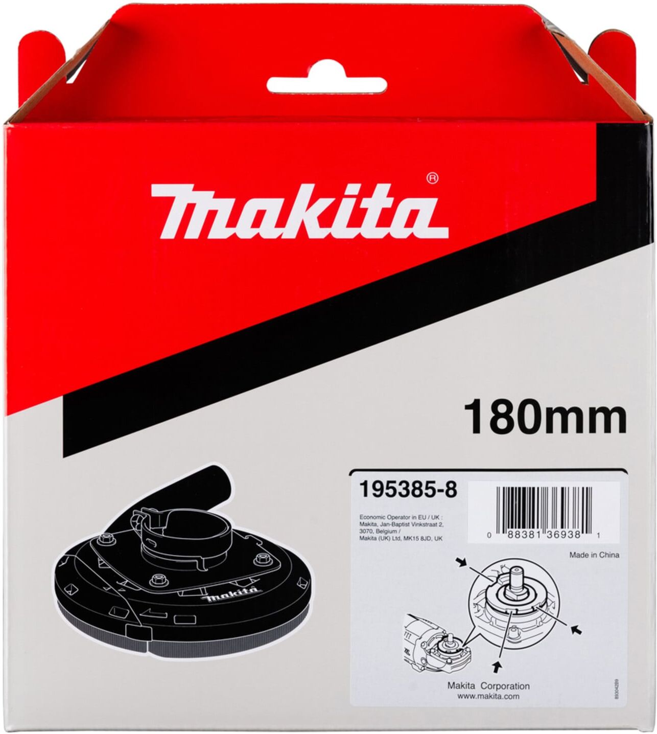 Makita 195385-8 Absaughaube für Schruppen mit 180mm Durchmesser)