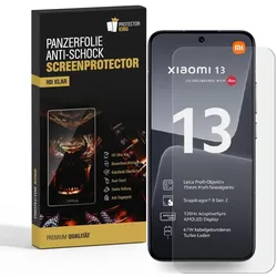 3x Panzerfolie für Xiaomi 13 Displayschutz Schutzfolie KLAR ANTI-SHOCK/ ANTI-KRATZ/ ANTI-BRUCH/ ANTI-SCHMUTZ