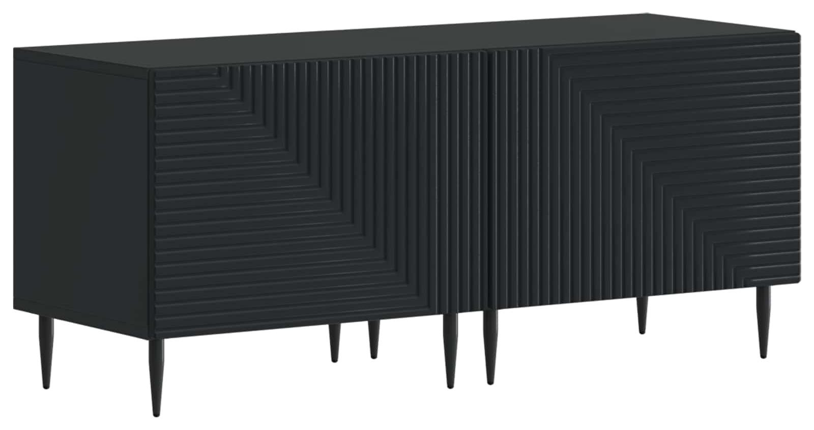 vidaXL TV-kast in zwart houtvezel