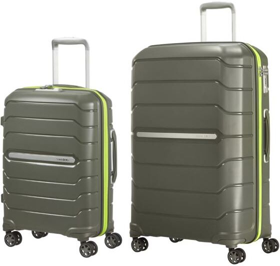 Samsonite Flux 55cm Cabin and 75cm Suitcase Set - Dark Olive